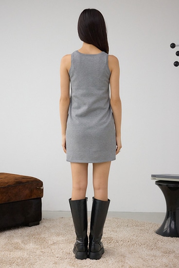 ジップアンサンブルニットワンピース 詳細画像