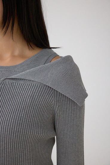 ジップアンサンブルニットワンピース 詳細画像