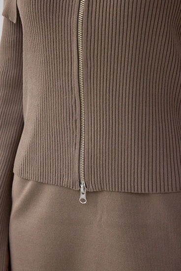 ジップアンサンブルニットワンピース 詳細画像