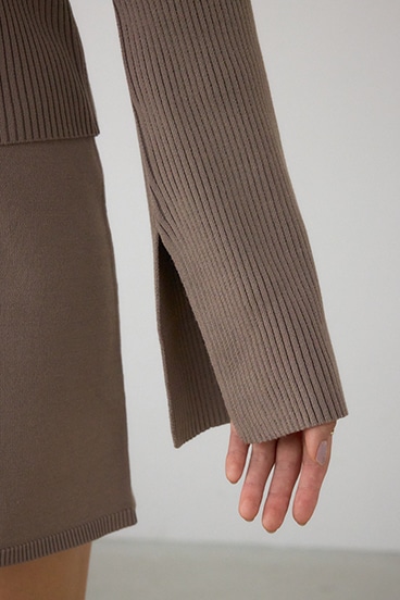 ジップアンサンブルニットワンピース 詳細画像