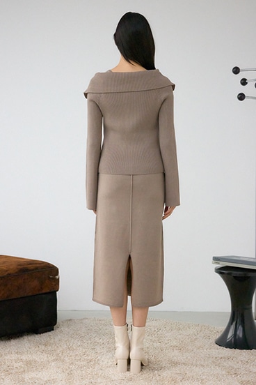 ジップアンサンブルニットワンピース 詳細画像