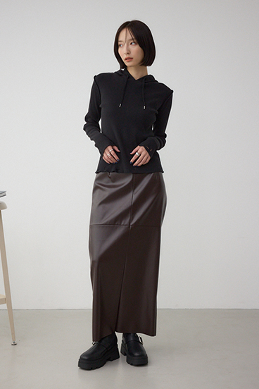 ダメージフーディーリブトップス 詳細画像