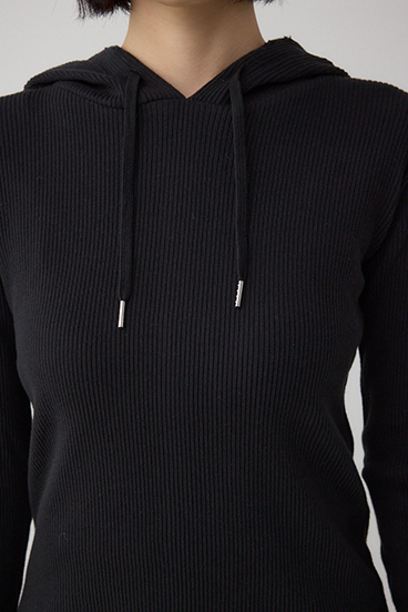 ダメージフーディーリブトップス 詳細画像