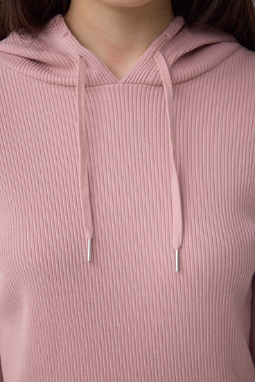 ダメージフーディーリブトップス 詳細画像