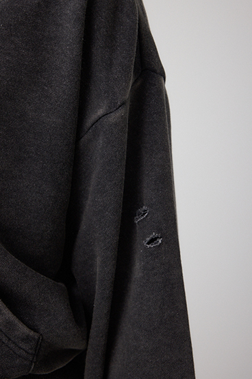 ジップアップダメージフーディー 詳細画像