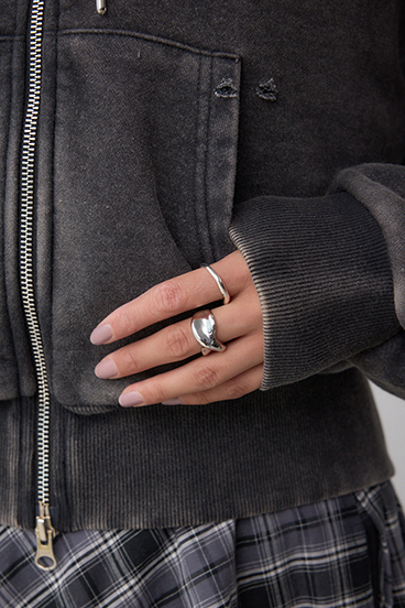 ジップアップダメージフーディー 詳細画像