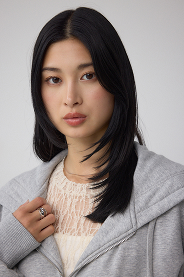 ジップアップダメージフーディー