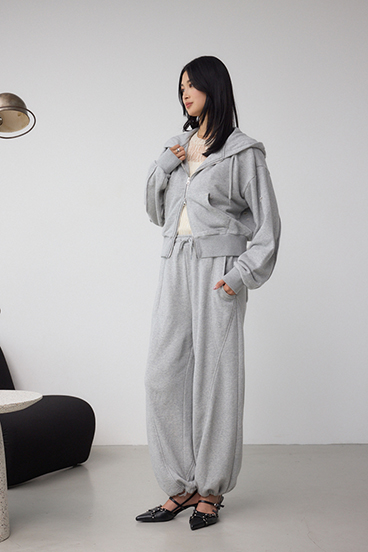 ジップアップダメージフーディー 詳細画像