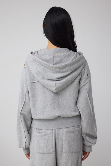 ジップアップダメージフーディー 詳細画像