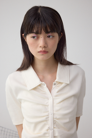 フロントギャザーポロトップス 詳細画像