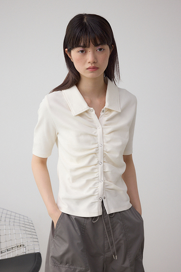 フロントギャザーポロトップス 詳細画像