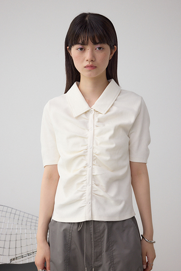 フロントギャザーポロトップス 詳細画像