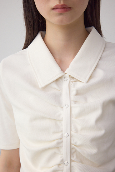 フロントギャザーポロトップス 詳細画像