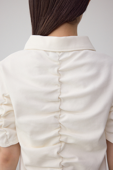 フロントギャザーポロトップス 詳細画像