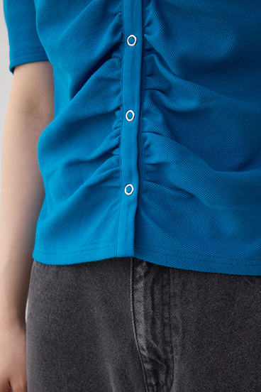 フロントギャザーポロトップス 詳細画像