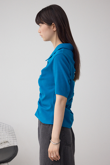 フロントギャザーポロトップス 詳細画像