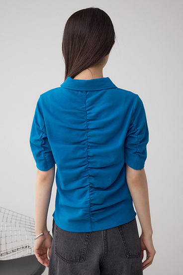 フロントギャザーポロトップス 詳細画像