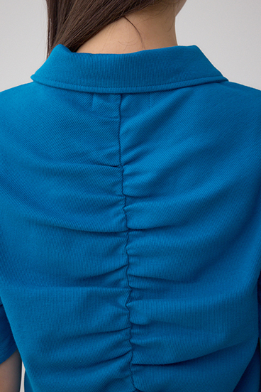 フロントギャザーポロトップス 詳細画像