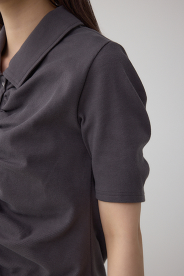 フロントギャザーポロトップス 詳細画像