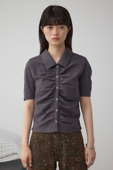 フロントギャザーポロトップス 詳細画像