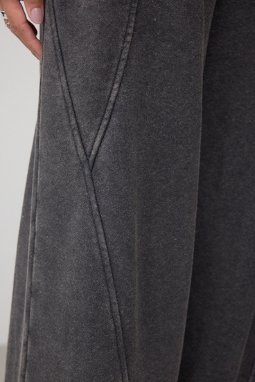 切り替えデザインスウェットワイドパンツ 詳細画像