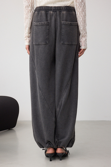 切り替えデザインスウェットワイドパンツ 詳細画像