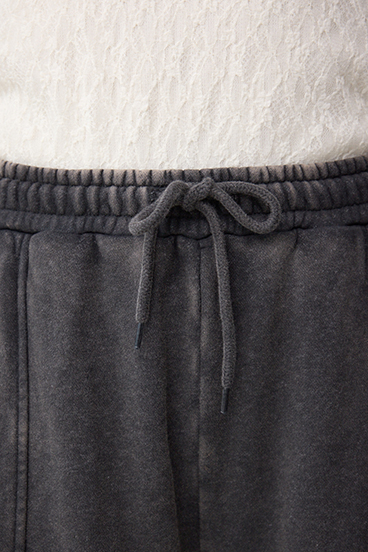 切り替えデザインスウェットワイドパンツ 詳細画像