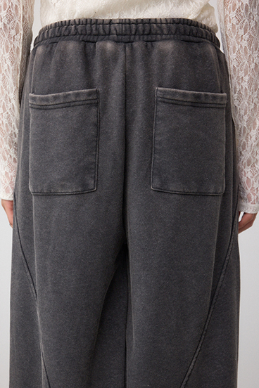 切り替えデザインスウェットワイドパンツ 詳細画像