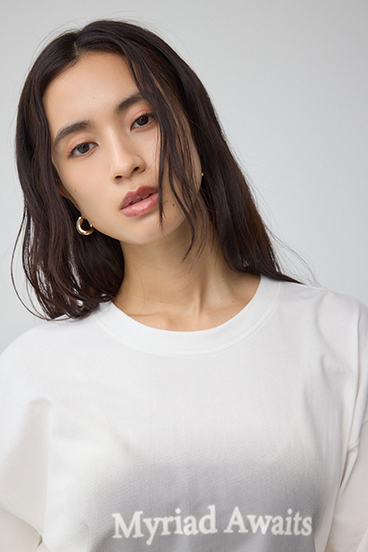 グラデーションロゴルーズロングTシャツ 詳細画像