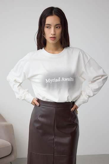 グラデーションロゴルーズロングTシャツ 詳細画像