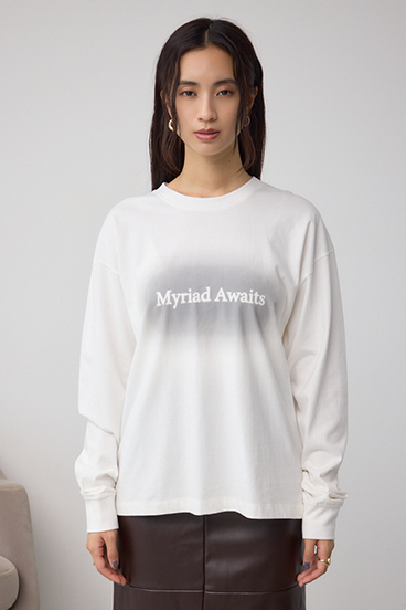 グラデーションロゴルーズロングTシャツ 詳細画像