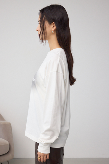 グラデーションロゴルーズロングTシャツ 詳細画像