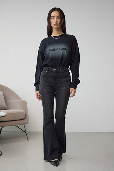 グラデーションロゴルーズロングTシャツ 詳細画像