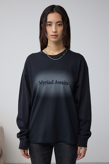 グラデーションロゴルーズロングTシャツ 詳細画像