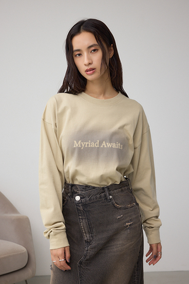 グラデーションロゴルーズロングTシャツ 詳細画像