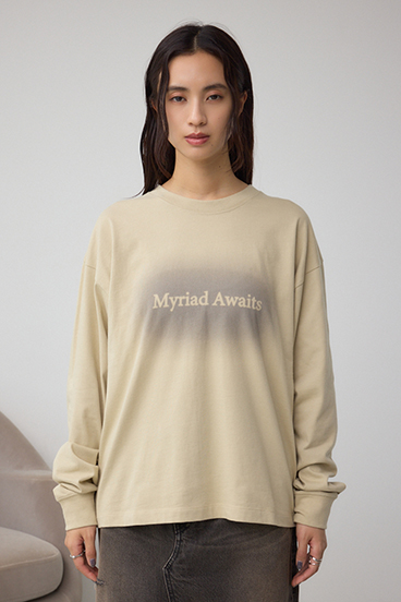 グラデーションロゴルーズロングTシャツ 詳細画像