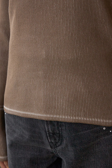 ジャガードロゴリブトップス 詳細画像