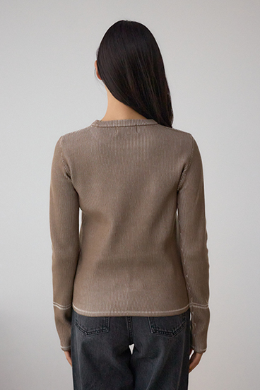 ジャガードロゴリブトップス 詳細画像