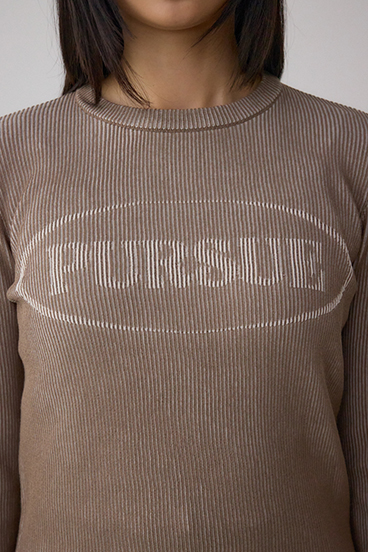 ジャガードロゴリブトップス 詳細画像