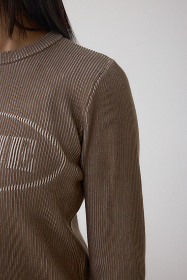 ジャガードロゴリブトップス 詳細画像