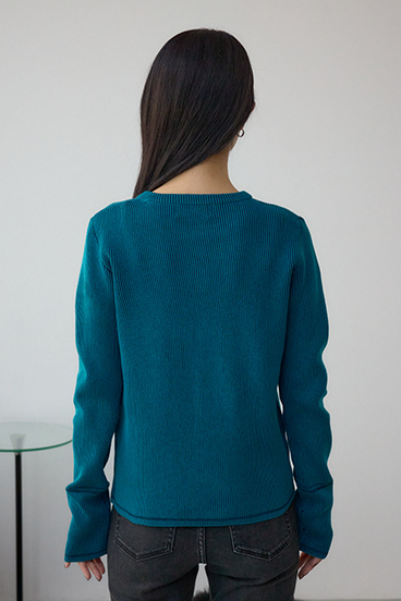 ジャガードロゴリブトップス 詳細画像