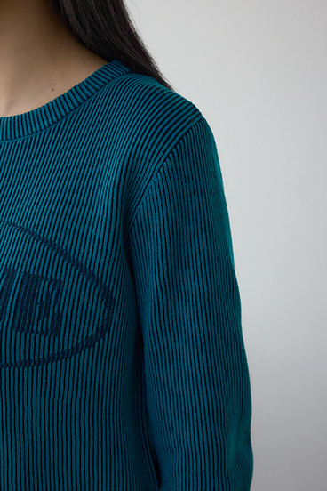 ジャガードロゴリブトップス 詳細画像