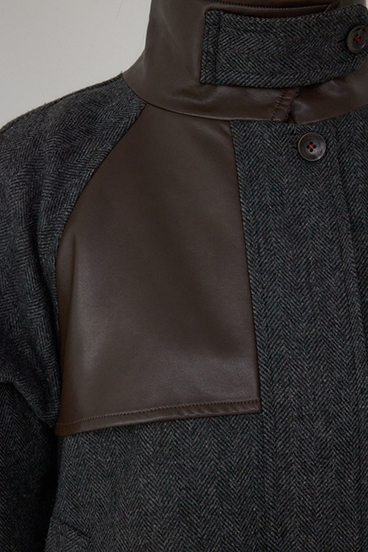 【PLUS】コンビネーションフレアコート 詳細画像