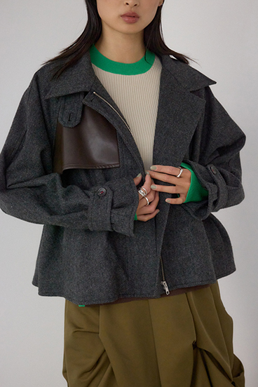 【PLUS】コンビネーションフレアコート 詳細画像