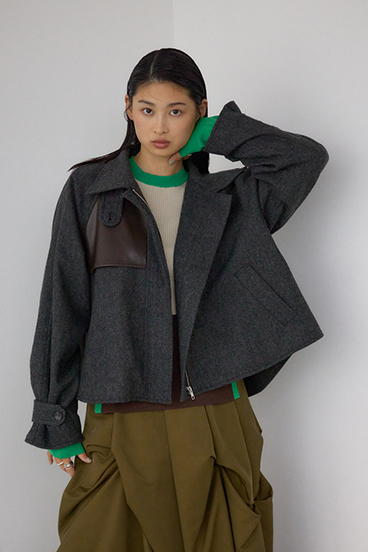 【PLUS】コンビネーションフレアコート 詳細画像