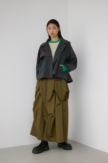 【PLUS】コンビネーションフレアコート 詳細画像