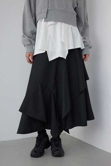 【PLUS】レイヤードスカート
