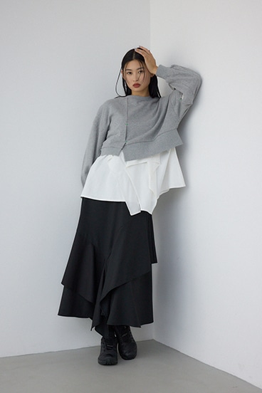 【PLUS】レイヤードスカート 詳細画像