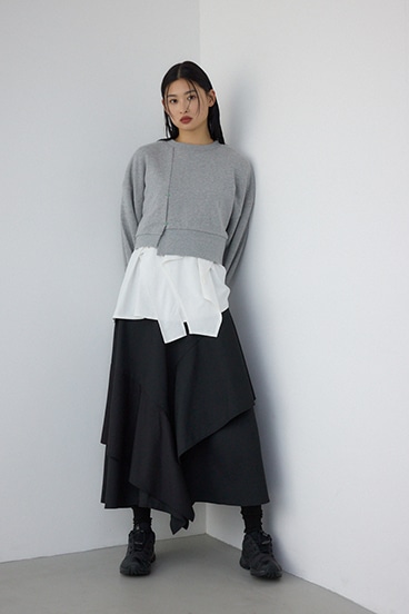 【PLUS】レイヤードスカート 詳細画像