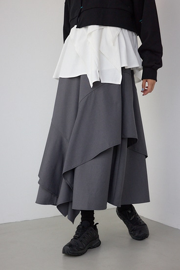 【PLUS】レイヤードスカート